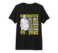 Socrate Antico filosofo Citazione filosofia Greca Classica Maglietta Premium