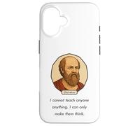 Socrate disse: "Non posso insegnare che posso solo farli pensare" Custodia per iPhone 16