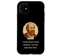 Socrate disse: "Non posso insegnare solo a far pensare alle persone" (Dark) Custodia per iPhone 11