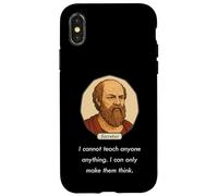 Socrate disse: "Non posso insegnare solo a far pensare alle persone" (Dark) Custodia per iPhone X/XS