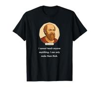 Socrate disse: Non Posso insegnare Solo a Far Pensare alle Persone (Dark) Maglietta