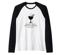 Socrate Hemlock So Che Non so Nulla Filosofia Maglia con Maniche Raglan