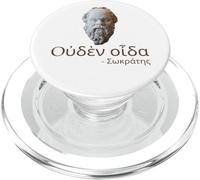 Socrate - I Know Nothing - Citazione in lingua greca antica PopSockets PopGrip per MagSafe