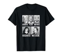 Socrate Platone Aristotele Descartes Nietzsche Filosofia Maglietta
