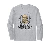 Socrate Probabilmente Ci Pensa Troppo dal 469 a.C. Design Maglia a Manica
