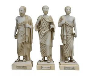 Socrate - Statua di Aristotele Platone, filosofo greco, colore patina