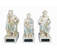 Socrates Aristotele Platone scultura set artefatti