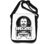 Socrates is My Homeboy Greek Philosopher Athens Borsa a tracolla bianca