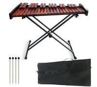 SOCROTO Glockenspiel 37 note, xilofono in legno a 37 tasti, professionale, per marimba, con supporto regolabile in altezza, kit di strumenti con mazzuole e borsa