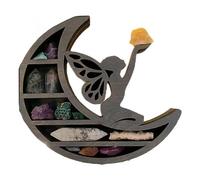 Socueny 1 pz piccoli ornamenti mensola modello cremagliera portaoggetti cristallo pietra scaffale portaoggetti casa C