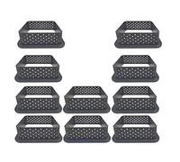 Socueny 10 Pezzi Quadrati per Crostata Anelli per Torta Perforata Resistente al per Mousse Antiaderente per Crostata Mini Stampo per Torta Anelli per Torta