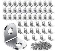 Socueny 50PCS Pesante Dovere Piccole Console Rettangolo Acciaio Inox Console 90 Gradi L Console Montante angolare