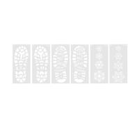 Socueny Stencil di Natale per la pittura di impronte di Babbo Natale e modello di fiocco di neve
