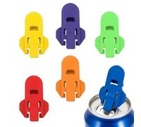 Soda Can Opener, 6pcs Easy Tab Opener and Drink Protector, Colorful Pop Can Openers for Soda Beer Beverage