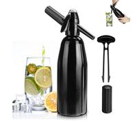 Soda Maker,Sifone per Soda Alluminio 1L,Soda Siphon Bottle con Regolatore di Pressione, Aluminium Sparkling Water Maker per Succhi di Frutta Fatti in Casa,Mojito,Cocktail,Bevande