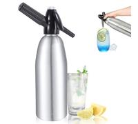 Soda Maker,Sifone per Soda Alluminio 1L,Soda Siphon Bottle con Regolatore di Pressione, Aluminium Sparkling Water Maker per succhi di frutta fatti in casa, Mojito, Cocktail, Bevande