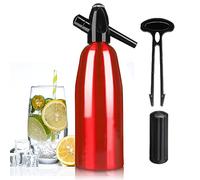 Soda Maker | Soda Maker Portatile | Soda Siphon Bottle con Regolatore di Pressione | Aluminium Sparkling Water Maker per Succhi di Frutta Fatti in Casa, Mojito, Cocktail, Bevande