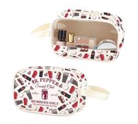 Soda Social Club, borsa per il trucco trasparente, in pelle PU, con manico, idea regalo per amanti della soda, Solo membro Pu, No