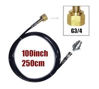 Soda Water Terra DUO ART Kit tubo flessibile adattatore a connessione rapida for bombola serbatoio CO2 esterno W21.8 CGA320 Adattatore serbatoio G3/4(G3-4 100inch)