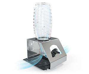 SODACLEAN® Portabottiglie Premium con scolapiatti - per bottiglie SodaStream Duo Crystal | in acciaio inox di alta qualità - scolapiatti con supporto coperchio | Easy Fuse Power Emil UVM (1)