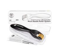 Sodacoda Derma Roller - 600 Micro Aghi in Titanio - Cicatrici da Acne - Stimola la Circolazione Sanguigna Collagene Elastina Lunghezza Dell'ago 2,50 mm