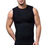 Sodacoda Spandex Tight Men Body Shaper Vest Tank Top Ideal for all Sports Indoors And Outdoors (Black, S)