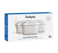 Sodapop 3 cartucce per filtro dell'acqua, compatibili con BRITA®* MAXTRA®* e MAXTRA+®* filtro acqua con sistema PerfectFit* che riduce i sapori nell'acqua potabile