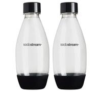 SodaStream 2 bottiglie sottili da 0,5 l lavabili in lavastoviglie (nero)