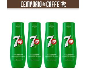 Sodastream 4 Bottiglie da 440 ml Concentrato Liquido per Bevande al Gusto 7UP
