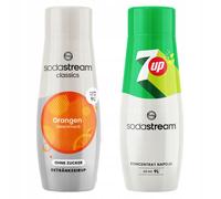 SodaStream Arancia Zero Sciroppi Arancia Senza Zucchero + Concentrato 7UP