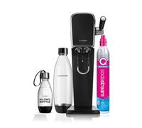 Sodastream Art Nero, Gasatore d'Acqua per Trasformare l'Acqua in Acqua Frizzante, Incluso Cilindro Contente Co2, 1 Bottiglia da un Litro, 1 bottiglia da 0,5 L