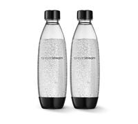 sodastream Bottiglia sottile lavabile in lavastoviglie, 1 l, confezione doppia, colore: nero