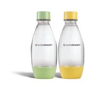 SodaStream DuoPack - Confezione da 2 linguette in plastica, 0,5 l, lavabili in lavastoviglie, colore: verde e giallo