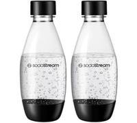 sodastream Fuse - 2 borracce riutilizzabili da 0,5 litri, lavabili in lavastoviglie, per acqua frizzante Spirit, Terra, Art e Source, per sapori, 2 x 0,5 litri, nero