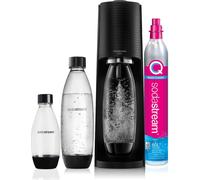 SODASTREAM Gasatore Acqua Capacità 1 Litro + 3 Bottiglie e 1 Cilindro di Gas colore Nero - TERRA BLACK VALUE PACK 3