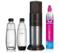 SODASTREAM - Gasatore Duo con Doppia Bottiglia in Vetro e PET Lavabile in Lavastoviglie Colore Nero