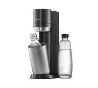 SodaStream Gasatore Duo Senza Cilindro CO2, Vetro da 1 l e 2 Bottiglie di plastica Lavabili in lavastoviglie, Altezza: 44 cm, Colore: Titanio, 19,1x36,6x44,5