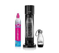 SodaStream Gasatore Gaia Nero d'Acqua per realizzare Acqua Frizzante, Include 1 Bottiglia da 1 Litro, 1 Bottiglia da 0,5 L e 1 Cilindro di Anidride Carbonica Co2 Alimentare da 425gr con Attacco Rapico