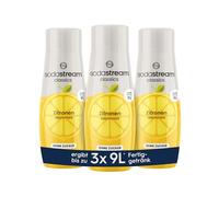SodaStream Sciroppo 3 x limone senza zucchero, 1 x bottiglia produce 9 litri di bevanda pronta, preparato in pochi secondi e sempre fresco, 3 x 440 ml