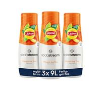 SodaStream Sciroppo Lipton Ice Tea pesca, 1 flacone da 9 litri, preparato in pochi secondi e sempre fresco, 3 x 440 ml