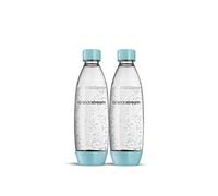 sodastream 2 Bottiglie Fuse Lavabili In Lavastoviglie per Gasatore ENSO, DUO, TERRA, E-TERRA, ART, GAIA, colore azzurro chiaro