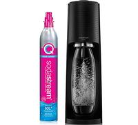 SodaStream Terra - Macchina per acqua frizzante, con CO2 e bottiglia lavabile in lavastoviglie, colore: Nero