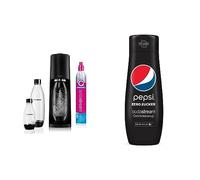 Sodastream Terra Megapack, Gasatore D’Acqua Per Trasformare L’Acqua In Acqua Frizzante & Concentrato per la preparazione di bevande dissetanti gassate al gusto Pepsi Max. 440ml