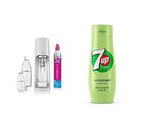 SodaStream Terra Megapack, Gasatore d’acqua per trasformare l’acqua in acqua frizzante & Concentrato Seven Up Free per preparare fino a 9 litri di bibite gassate 440 ml