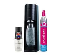 SodaStream - Terra Sparkling Water Maker Starter bundle, Quick Connect CO2 System, include bombola di gas da 60 l, 1 x 440 ml Pepsi Max, senza BPA, 1 L, ecologica e riduce i rifiuti di plastica, nero