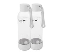 SodaTASTE Bottiglie d'acqua - Confezione doppia, 1 litro ciascuno (bianco)