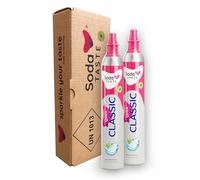 SodaTASTE Quick Classic - 2 cilindri CO2 per aeratori con sistema Quick Connect per acqua frizzata fino a 120 l (attenzione: cilindro vuoto necessario)