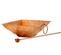 Soddisfacente Nazione Tradizionale Rame Hawan Kund Indiano Religioso Agnihotra Yagya Puja Accessori Havan Kund 25,4 cm x 25,4 cm con cucchiaio di rame
