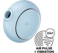 SATISFYER PRO TO GO 3 DOUBLE AIR PULSE STIMULATOR VIBRATOR - BLUE - AZZURRO