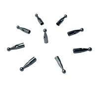 sodeber 10 perline a coda di ombrello in metallo per riparazione 4 mm e punte diametro osso